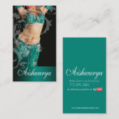 Belly Dancer III, Bollywood Hindi Mode (blauwgroen Visitekaartje (Voorkant / Achterkant)