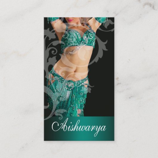 Belly Dancer III, Bollywood Hindi Mode (blauwgroen Visitekaartje (Voorkant)
