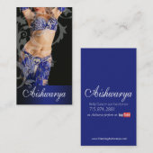 Belly Dancer III, Bollywood Hindi Mode (indigo) Visitekaartje (Voorkant / Achterkant)