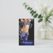 Belly Dancer III, Bollywood Hindi Mode (indigo) Visitekaartje (Staand voorkant)