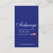 Belly Dancer III, Bollywood Hindi Mode (indigo) Visitekaartje (Achterkant)
