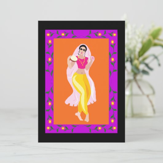 Belly Dancer Kaart (Staand voorkant)