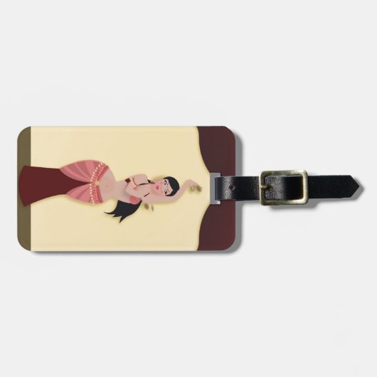 Belly Dancer Middle Eastern danser Bagagelabel (Voorkant horizontaal)