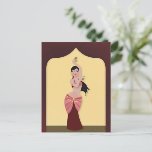 Belly Dancer Middle Eastern danser Briefkaart (Staand voorkant)