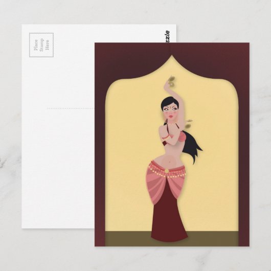 Belly Dancer Middle Eastern danser Briefkaart (Voorkant / Achterkant)