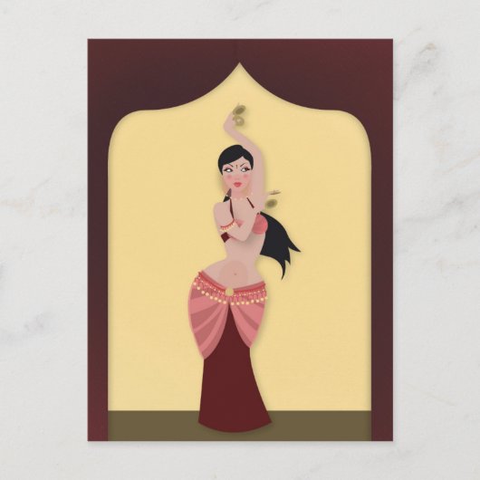 Belly Dancer Middle Eastern danser Briefkaart (Voorkant)