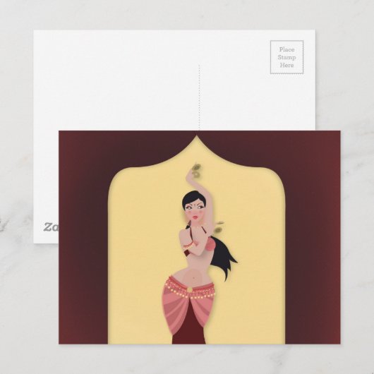 Belly Dancer Middle Eastern danser Briefkaart (Voorkant / Achterkant)