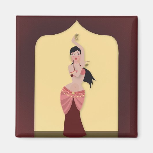 Belly Dancer Middle Eastern danser Magneet (Voorkant)