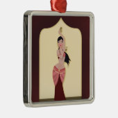Belly Dancer Middle Eastern danser Metalen Ornament (Rechts)