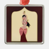 Belly Dancer Middle Eastern danser Metalen Ornament (Voorkant)