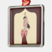 Belly Dancer Middle Eastern danser Metalen Ornament (Links)