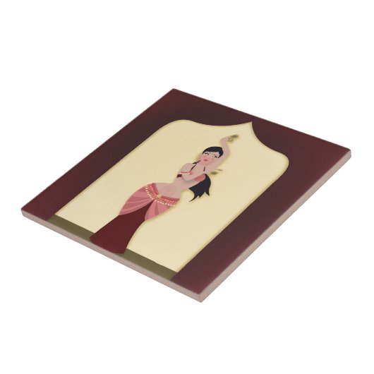 Belly Dancer Middle Eastern danser Tegeltje (Zijkant)