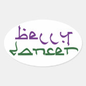 Belly Dancer Ovale Sticker (Voorkant)
