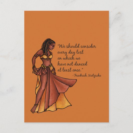 Belly Dancer Quote Dance elke dag Briefkaart (Voorkant)