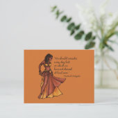 Belly Dancer Quote Dance elke dag Briefkaart (Staand voorkant)