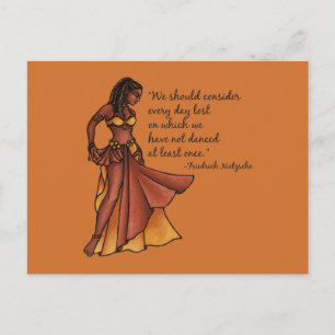 Belly Dancer Quote Dance elke dag Briefkaart