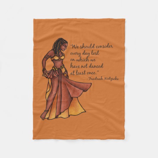 Belly Dancer Quote Dance elke dag Fleece Deken (Voorkant)