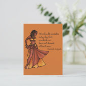 Belly Dancer Quote danst elke dag Briefkaart (Staand voorkant)