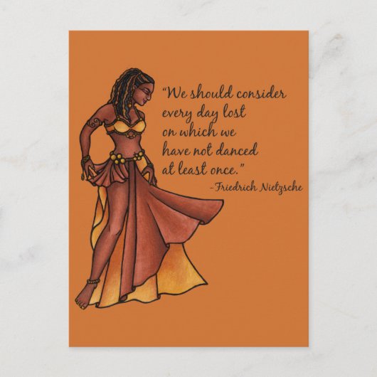 Belly Dancer Quote danst elke dag Briefkaart (Voorkant)