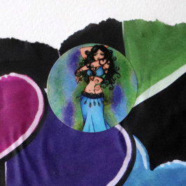 Belly Dancer Ronde Sticker