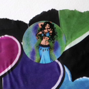 Belly Dancer Ronde Sticker