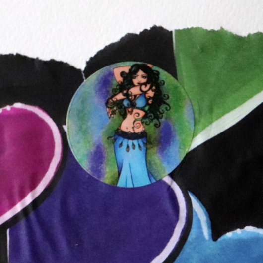 Belly Dancer Ronde Sticker