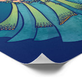 Belly Dancer Ruby Blauwgroen kunst Poster (Hoek)