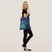 Belly Dancer Ruby Blauwgroen kunst Tote Bag (Op model)