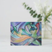 Belly Dancer uit het Midden-Oosten met parelvezel Briefkaart (Staand voorkant)