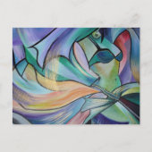 Belly Dancer uit het Midden-Oosten met parelvezel Briefkaart (Voorkant)