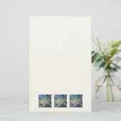 Belly Dancer uit het Midden-Oosten met parelvezel Briefpapier (Staand voorkant)