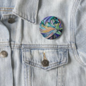 Belly Dancer uit het Midden-Oosten met parelvezel Ronde Button 5,7 Cm (In situ)