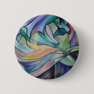 Belly Dancer uit het Midden-Oosten met parelvezel Ronde Button 5,7 Cm