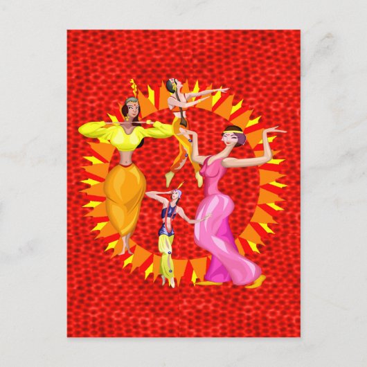 Belly Dancers Briefkaart (Voorkant)