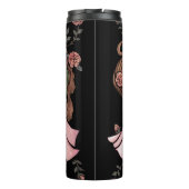 Belly Dancers Roos Pink Mauve Roos Belly Dance Thermosbeker (Achterkant)