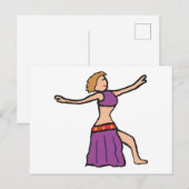 Belly Dancing Briefkaart (Voorkant / Achterkant)