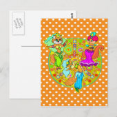 Belly Dancing Cats Briefkaart (Voorkant / Achterkant)