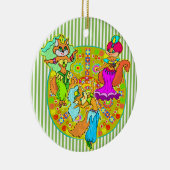 Belly Dancing Cats Keramisch Ornament (Rechts)