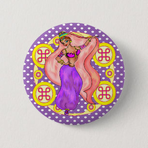 Belly Dancing Girl Ronde Button 5,7 Cm