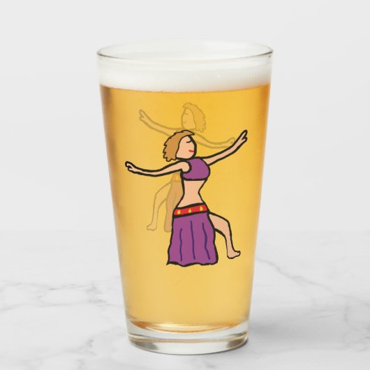 Belly Dancing Glas (Voorkant gevuld)