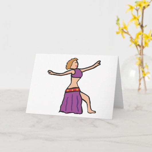 Belly Dancing Kaart (Gele Bloem)