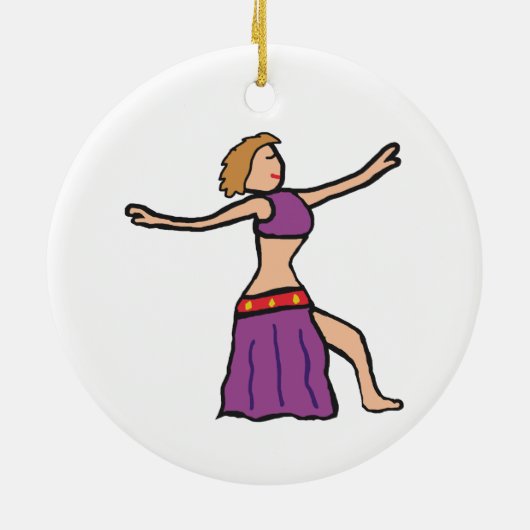 Belly Dancing Keramisch Ornament (Achterkant)