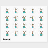 Belly Dancing Ronde Sticker (Vel)