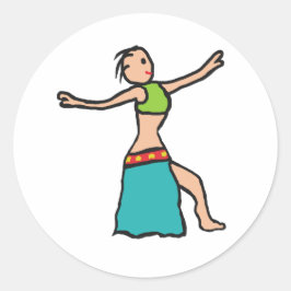 Belly Dancing Ronde Sticker