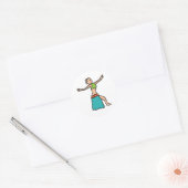 Belly Dancing Ronde Sticker (Envelop)