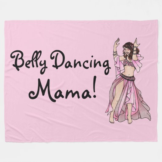 Belly Dansende mama! Fleece Deken (Voorkant (Horizontaal))