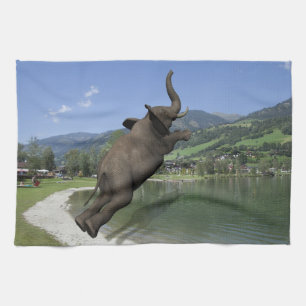 Belly Flop Elephant Theedoek