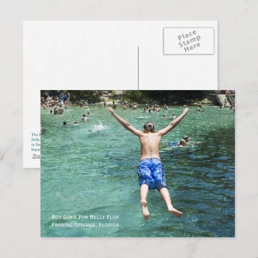 Belly Flop Postcard Briefkaart (Voorkant / Achterkant)