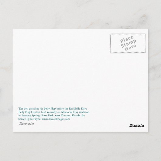 Belly Flop Postcard Briefkaart (Achterkant)