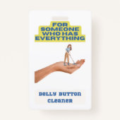 Belly-knoppenschoner, grapje cadeau, cadeau voor h badge (Achterkant)